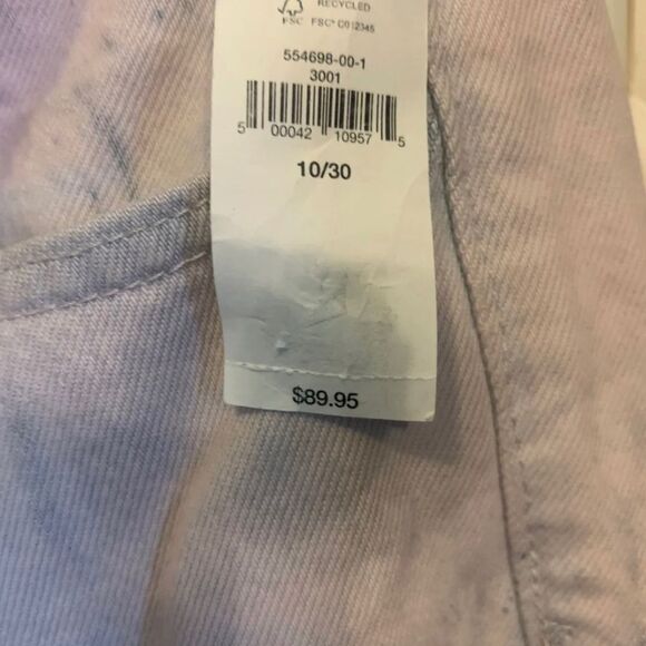 GAP WOMEN'S TIE DYE PINK CHEEKY STRAIGHT HIGH RISE JEAN NWT - Picture 2 of 7